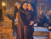 مى عمر وهنادى مهنى "ليل وشكر" فى كواليس "الفتوة"