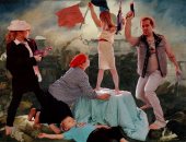 شاهد لوحة الحرية تقود الشعب.. "تحدى المتحف" عزلة ورسم وضحك 