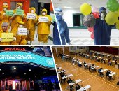 أسبوع كورونا × 15صورة.. الجيش الأبيض يرسم الابتسامة على وجوه المصابين بمصر.. أنجيلا ميركل لم تلتزم بارتداء الكمامة.. محتجون بأمريكا على قرار الإغلاق..احتفالات محدودة بيوم الأرض.. وباتمان يوزع الهدايا فى المكسيك