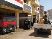 حملات تعقيم بقرية الزعفران المعزولة واستمرار الرش بكفر الشيخ.. صور