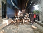 صور .. إيقاف بناء عقار مخالف والتحفظ على مواد البناء شرق الاسكندرية