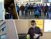 صور.. عمال مشروع المنطقة الصناعية بالمحلة يد تعمل وأخرى تقاوم المرض .. مدير المشروع:ارتداء الكمامات شرط أساسى لدخول الموقع وتطهير الأماكن باستمرار ..وأنجزنا  90%من حجم الأعمال والتسليم خلال شهرين 