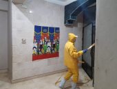 تعقيم مستشفى الحميات ومساجد بنى سويف لمواجهة فيروس كورونا 