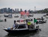 صور..مظاهرات بالقوارب فى واشنطن رفضا للقيود على الصيد الترفيهى بسبب كورونا
