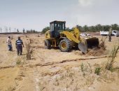 إزالة تعديات على أراضى أملاك دولة فى حملة بقري شرق بولاق بالوادي الجديد