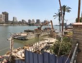 صور.. إزالة التعديات على نهر النيل فى الغربية
