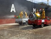 رئيس هيئة ميناء الإسكندرية يتابع تعقيم وتطهير السفن القادمة من الخارج