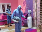 بيطرى الوادى الجديد: تطهير منازل الحالات المصابة بفيروس كورونا ومحيطها بالداخلة