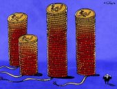 كاريكاتير صحيفة إماراتية.. الوضع الاقتصادى فى لبنان على وشك الانفجار