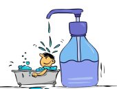 كاريكاتير صحيفة كويتية.. الاستحمام بالمطهرات بدلا من الشامبو بسبب كورونا