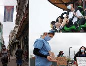 كورونا × صور..التنزه فى ملاهى بتايوان.. تعقيم شوارع موسكو