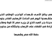 الصفحة الرسمية للمؤتمر الوطنى للشباب تنعى شهداء بئر العبد