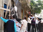 صور.. ضبط أعمال بناء وإنشاءات بدون ترخيص بمحل تجارى غرب الإسكندرية