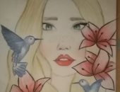 فرح تشارك برسومات فنية وبورترية تبرز موهبتها