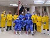 صحة دمياط: سلامة فريق العزل الطبى بالمركز التعليمى بعد انتهاء عملهم.. صور