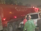 سيارة خزان الحماية المدنية بالقاهرة تدعم القليوبية للسيطرة على حريق شبرا الخيمة