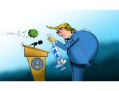 كاريكاتير صحيفة إماراتية.. ترامب يكتشف علاج كورونا في تغريداته بتويتر