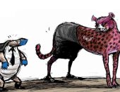 كاريكاتير صحيفة سعودية.. الفارق بين سرعة انتشار كورونا والبحث عن اللقاح  