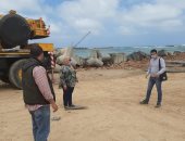 حماية الشواطىء: بدء تنفيذ حاجز الأمواج الغاطس من بئر مسعود حتى المحروسة