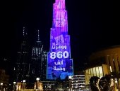 برج خليفة يضيء بأكثر من 860 ألف ضوء دعمًا لحملة 10 ملايين وجبة