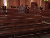 إقامة أول قداس يراعي قواعد التباعد الاجتماعي بكاتدرائية بيروت.. فيديو