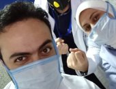 الجيش الأبيض.. صورة جماعية للفريق الطبي بمستشفى النساء ببورسعيد 