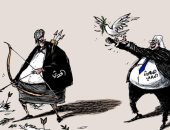 كاريكاتير صحيفة سعودية.. الحوثيون يقتلون حمام السلام باليمن