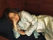 حلا شيحة بصورة من كواليس "خيانة عهد" : نمت من كتر التعب في التصوير