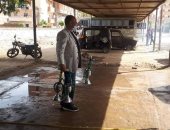 مصادرة شيشة مواطن فى حملة إشغالات بمدينة تلا بالمنوفية.. صور  