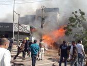 صور.. حريق هائل في مطعم شهير بكفر الزيات والدفع بـ 5 سيارات مطافي