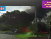 فيديو مرعب لتحطم طائرة اصطدمت بـأحد أعمدة الكهرباء بولاية فلوريدا الأمريكية