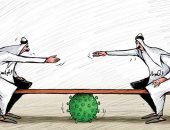 كاريكاتير صحيفة كويتية.. كورونا يمنع تواصل الحكومة والبرلمان