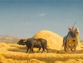 100 لوحة عالمية.. "الحصاد" يوم فى حياة الفلاح المصرى