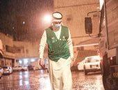 صور.. هطول أمطار على مكة المكرمة والمدينة المنورة فى ليلة 23 رمضان