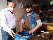 ضبط أسماك قرش ممنوع بيعها داخل أحد المحلات بالإسكندرية.. صور