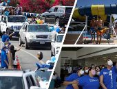 العالم هذا الصباح.. إقبال على الملاهى المائية بأريزونا الأمريكية بعد تخفيف قيود كورونا.. حفل تخرج مبهج لطالبات جامعة بكاليفورنيا فى مسيرة سيارات.. راقصة باليه تحيى أطباء المكسيك برقصة فى الشارع.. صور