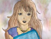 "مريم" تشارك صحافة المواطن لوحاتها لإبراز قدرتها الفنية وموهبتها