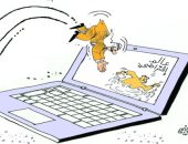 كاريكاتير صحيفة عمانية.. الانفصال عن الواقع بسبب دخول عالم السوشيال ميديا