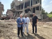 إزالة فيلا تطل على النيل على مساحة 400 متر بأبو النمرس بالجيزة.. صور