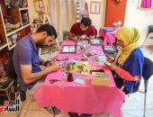 نورا الغزى  تطلق تحدى الرسم علي ألف لوحة مصغرة