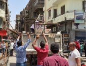 محافظة الجيزة ترفع إشغالات شوارع الصناديلى وسعد زغلول وأحمد ماهر 