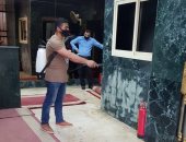 تعقيم مبنى وزارة التنمية المحلية بعد زيارة محافظ الدقهلية المصاب بكورونا.. صور