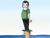 وعى المواطن طوق الإنقاذ من كورونا في كاريكاتير لليوم السابع