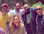 صور.. يسرا فى كواليس آخر يوم من تصوير مسلسل "خيانة عهد"