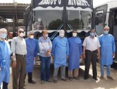 جامعة أسيوط تخصص 8 أتوبيسات لتقل المصريين العائدين من الخارج للمنيا (صور)