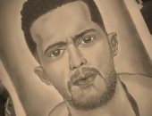 قارئ بدمياط يشارك برسمة للفنان محمد رمضان