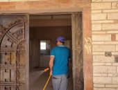 صور.. حملة رش وتعقيم لمركز شباب السلام بشمال سيناء