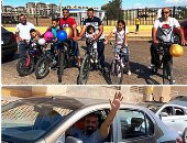 احتفالات العيد بالسيارات والدراجات بشوارع دار مصر بحدائق أكتوبر.. فيديو وصور