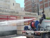 استمرار رش وتطهير الشوارع والمنشآت بمدن ومراكز البحيرة