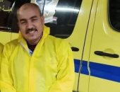 دفن جثمان شهيد هيئة الإسعاف بالجيزة فى مقابر عائلته ببنى سويف